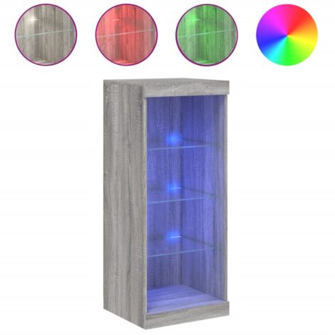 Buffet avec lumières LED sonoma gris 41x37x100