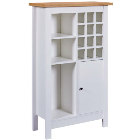 Buffet Avec Range-Bouteilles "Nichole" 124cm Blanc