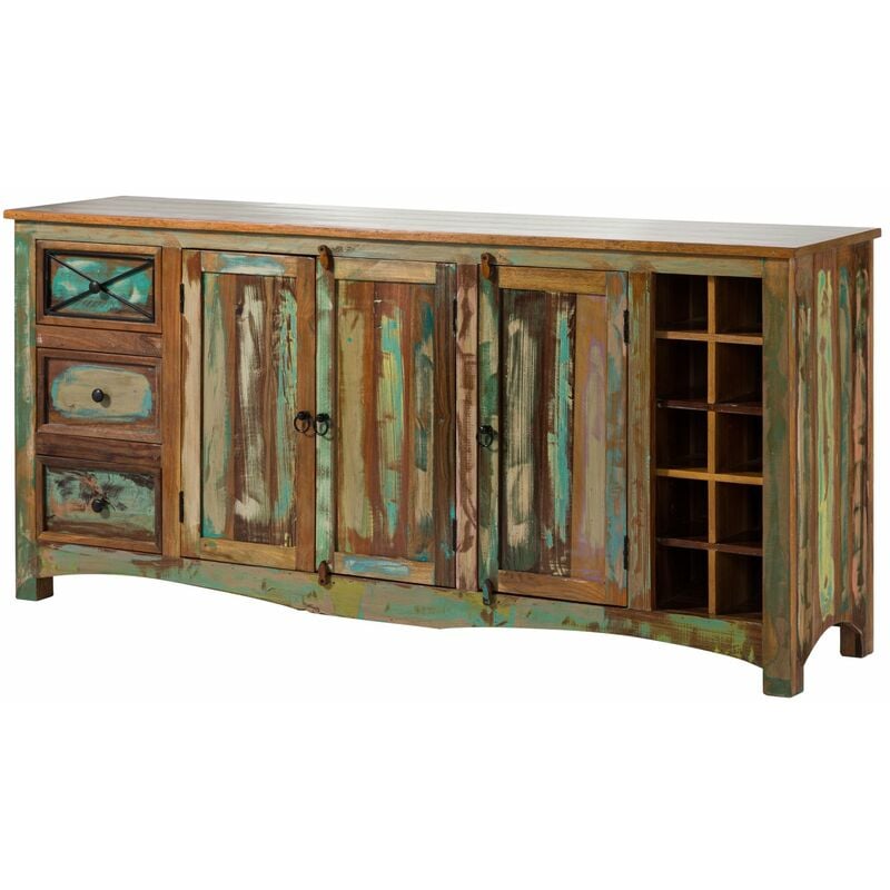 Massivmoebel24 - Buffet 193x45 Bois de récupération laqué Multicolore nature of spirit 15