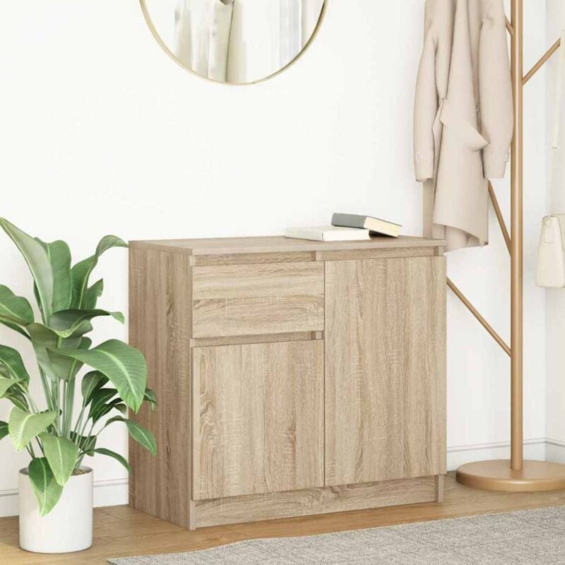 Vidaxl - Buffet avec tiroir chêne sonoma 71x35x65 cm bois d'ingénierie
