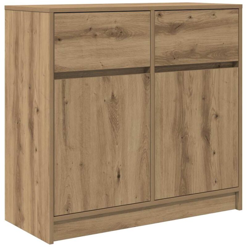 Vidaxl - Buffet avec tiroir chêne artisanal 80x34x76cm bois d'ingénierie