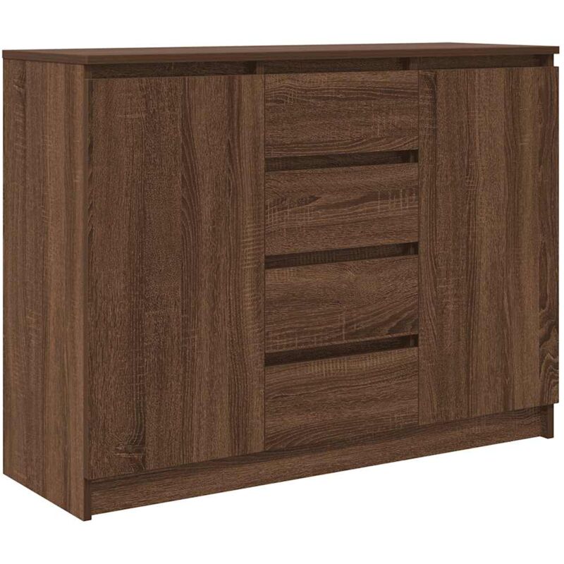 Vidaxl - Buffet avec tiroirs chêne brun 100,5x35x76 cm bois d'ingénierie