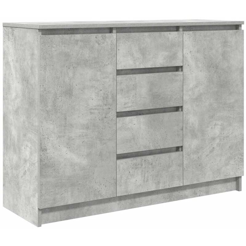 Vidaxl - Buffet avec tiroirs gris béton 100,5x35x76 cm bois d'ingénierie