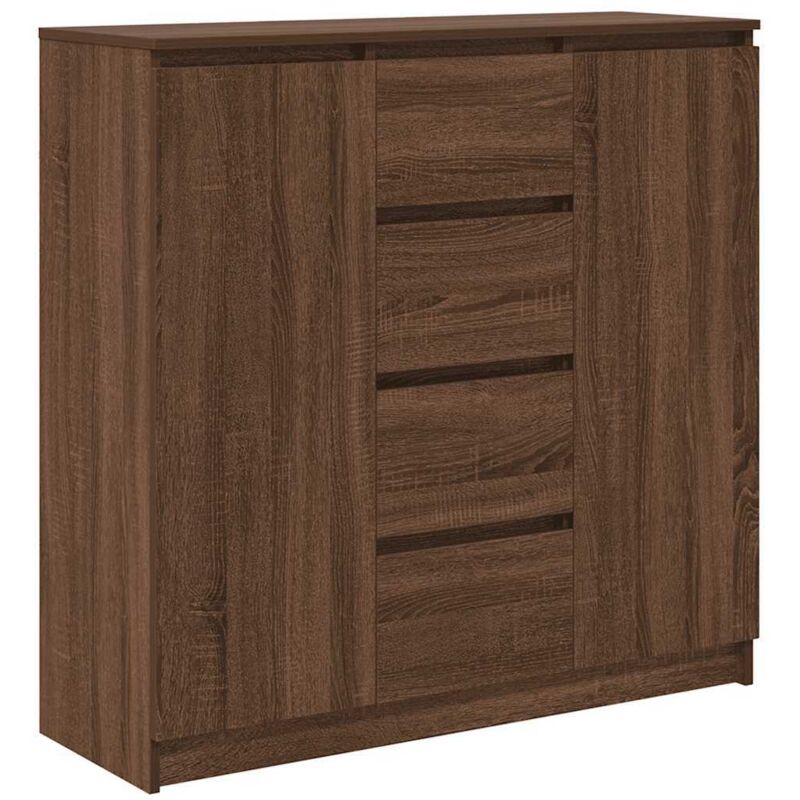 Vidaxl - Buffet tiroirs chêne marron 100,5x35x98,5 cm bois d'ingénierie