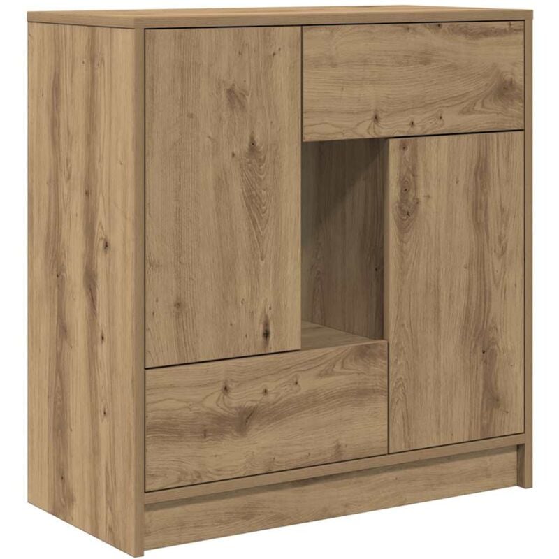 Vidaxl - Buffet avec tiroirs et portes chêne artisanal 70,5x34x74,5 cm