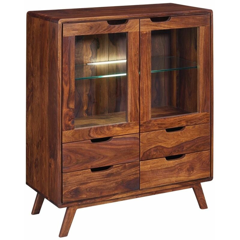 Massivmoebel24 - Buffet 90x40 Palissandre laqué Noisette malmö 2 113