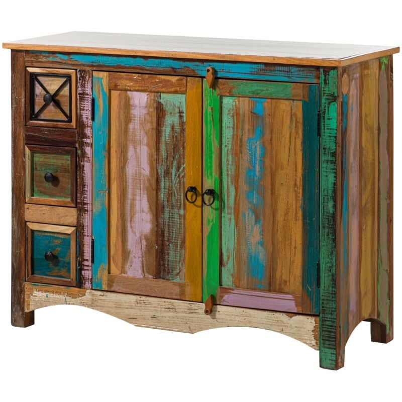 Buffet 110x40 Bois de récupération laqué Multicolore nature of spirit 17