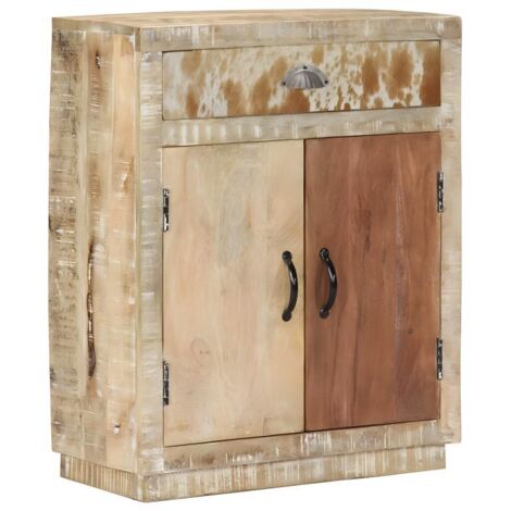 Buffet bahut armoire console meuble de rangement 75 cm bois de manguier massif