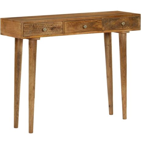 Buffet bahut armoire console meuble de rangement bois de manguier massif 102 cm