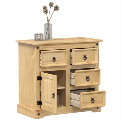 Buffet, Bahut, Armoire de rangement Corona 87x40x76 cm bois massif de pin FR283916 DESIGN IN