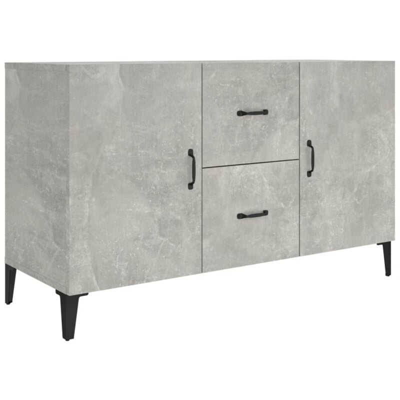 Buffet bahut commode armoire meuble de rangement organisateur cuisine salle de séjour salon 100 x 36 x 60 cm bois d'ingénierie gris
