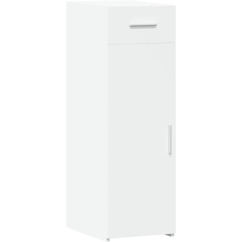 Buffet bahut commode armoire meuble de rangement organisateur cuisine salle de séjour salon 30 x 42,5 x 93 cm bois d'ingénierie blanc