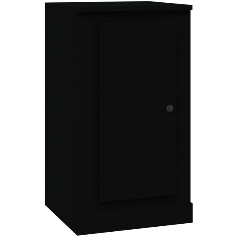 Buffet bahut commode armoire meuble de rangement organisateur cuisine salle de séjour salon 37,5 x 35,5 x 67,5 cm bois d'ingénierie noir