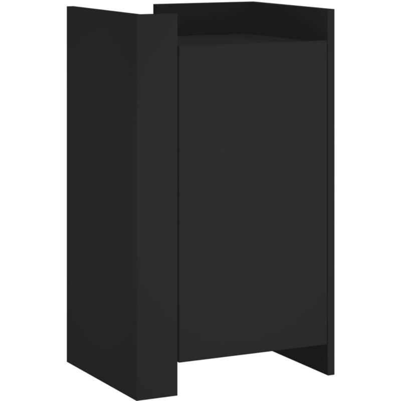 Buffet bahut commode armoire meuble de rangement organisateur cuisine salle de séjour salon 45 x 35 x 75 cm bois d'ingénierie noir