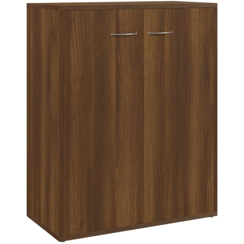 Buffet bahut commode armoire meuble de rangement organisateur cuisine salle de séjour salon 60 x 30 x 75 cm bois d'ingénierie marron