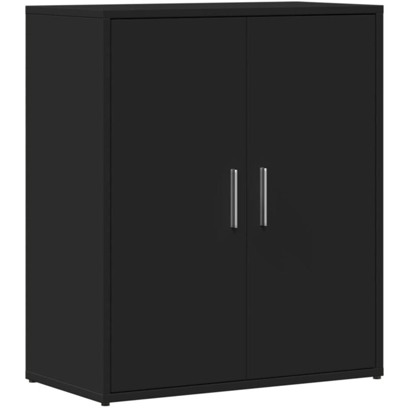 Buffet bahut commode armoire meuble de rangement organisateur cuisine salle de séjour salon 60 x 31 x 70 cm bois d'ingénierie noir