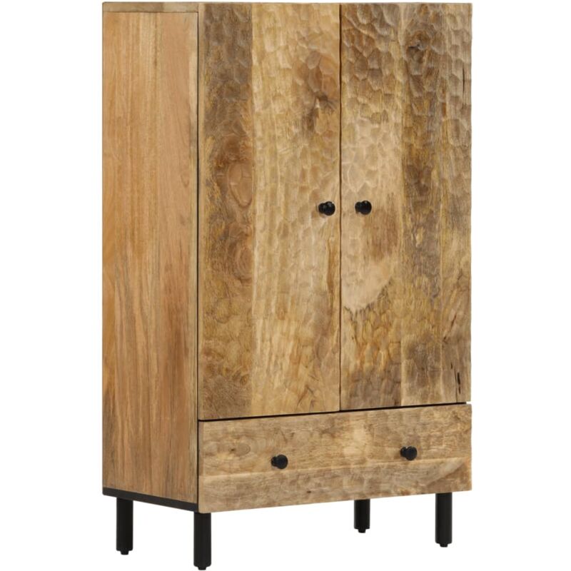Buffet bahut commode armoire meuble de rangement organisateur cuisine salle de séjour salon 60 x 33 x 100 cm bois de manguier massif marron
