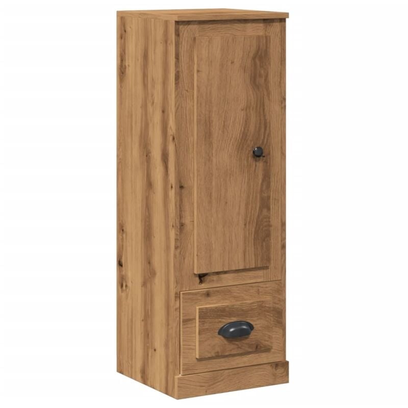 Buffet bahut commode armoire meuble de rangement organisateur cuisine salle de séjour salon haut artisanal 36 x 35,5 x 103,5 cm bois d'ingénierie