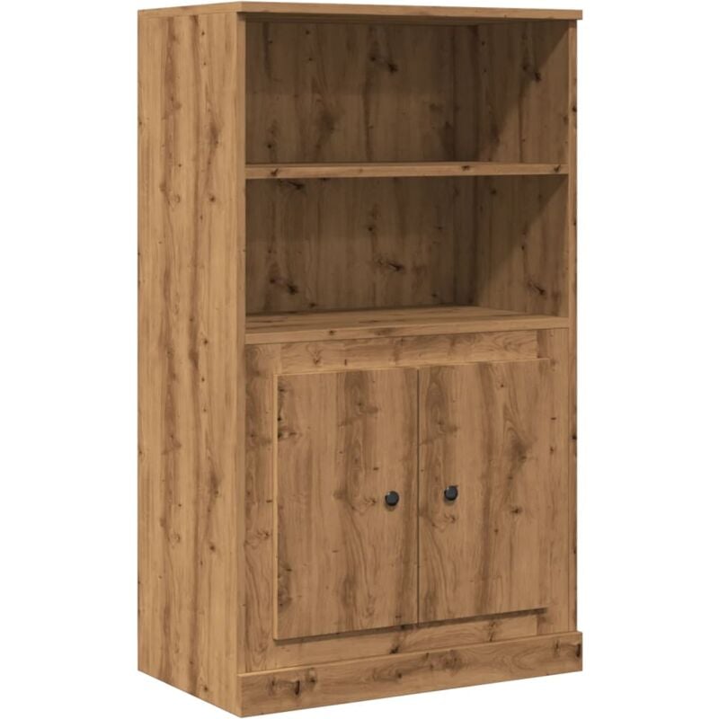 Helloshop26 - Buffet bahut commode armoire meuble de rangement organisateur cuisine salle de séjour salon haut artisanal 60 x 35,5 x 103,5 cm bois