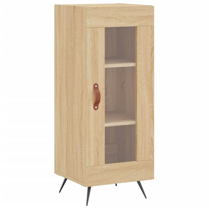 Buffet bahut commode armoire meuble de rangement organisateur cuisine salle de séjour salon sonoma 34,5 x 34 x 90 cm bois d'ingénierie marron
