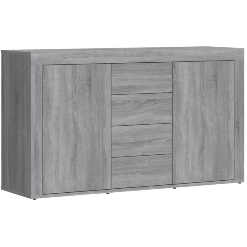 Buffet bahut commode armoire meuble de rangement organisateur cuisine salle de séjour salonsonoma 120 x 36 x 69 cm bois d'ingénierie gris