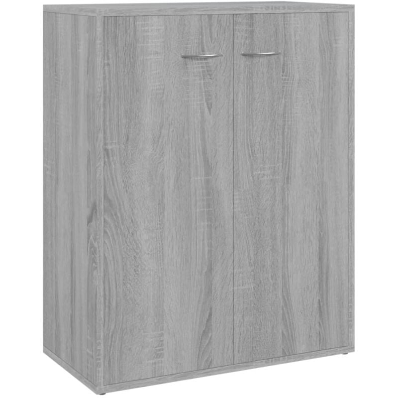 Buffet bahut commode armoire meuble de rangement organisateur cuisine salle de séjour salonsonoma 60 x 30 x 75 cm bois d'ingénierie gris