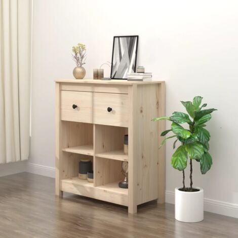 Buffet Bahut  Meuble de rangement Commode 70x35x80 cm Bois massif de pin 10189