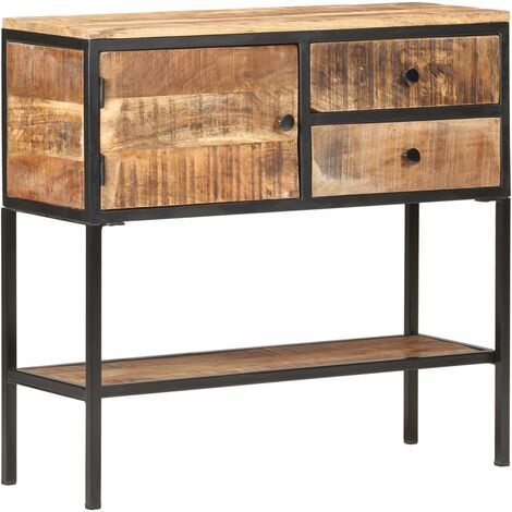 Buffet Bahut  Meuble de rangement Commode 85x30x80 cm Bois de manguier brut 33105