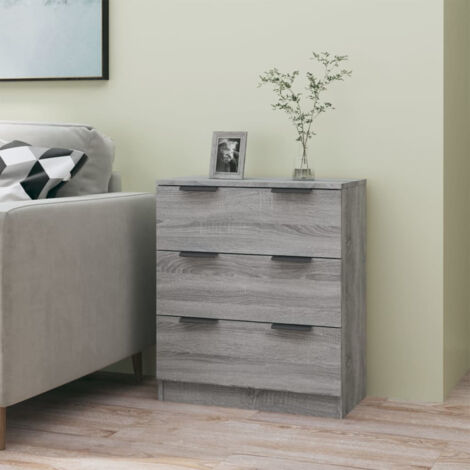 Buffet Bahut  Meuble de rangement Commode Sonoma gris 60x30x70 cm Bois d'ingénierie 73128