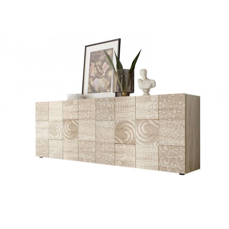 Buffet/bahut moderne 4 portes chêne samoa Orlane