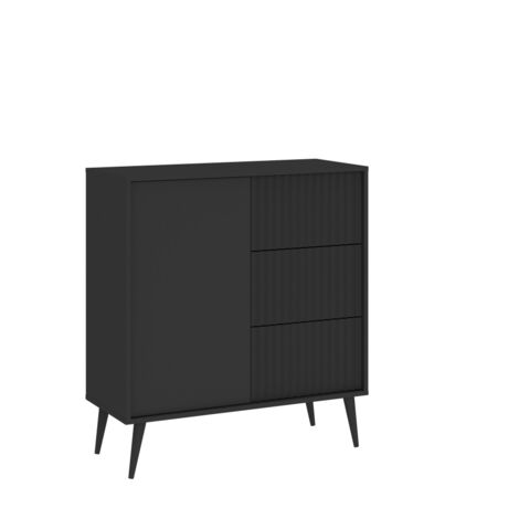 Buffet BARCELONA - 1 Porte - 3 Tiroirs Gris