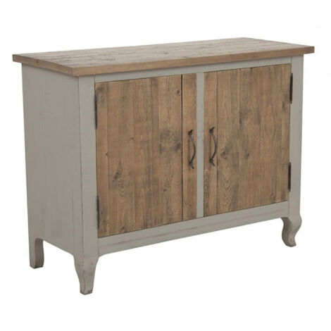 Buffet bas 2 portes - Bois - Gris - Interior's