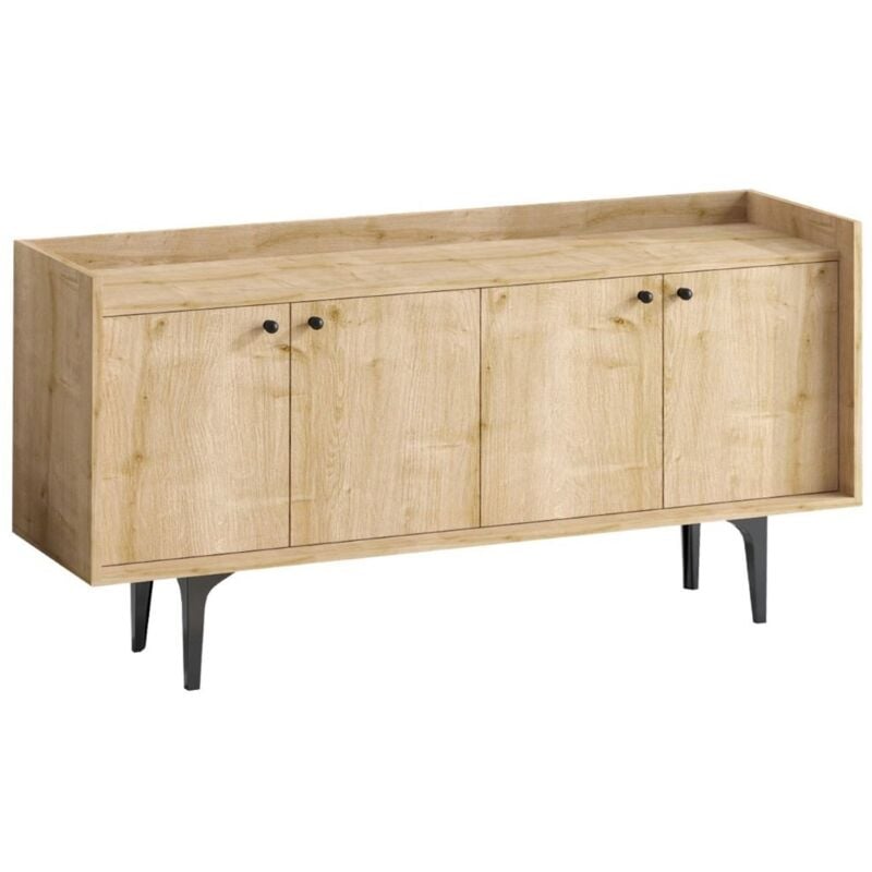 Cotecosy - calicosy - Buffet 4 portes décor chêne L150 cm - navi