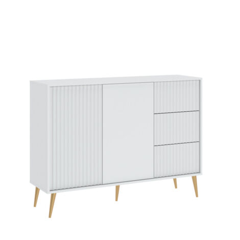 Buffet bas BARCELONA 2 Portes - 3 Tiroirs Blanc