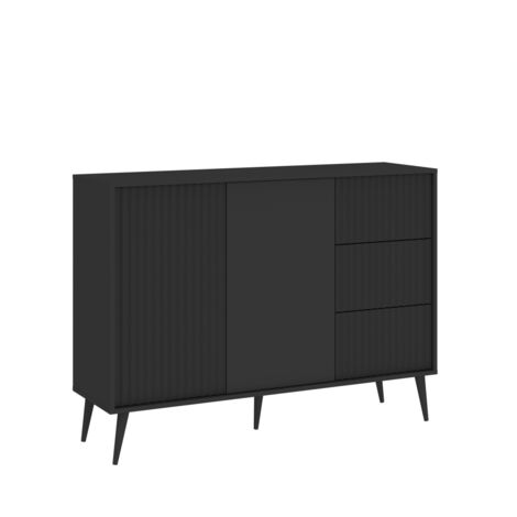 Buffet bas BARCELONA 2 Portes - 3 Tiroirs Gris