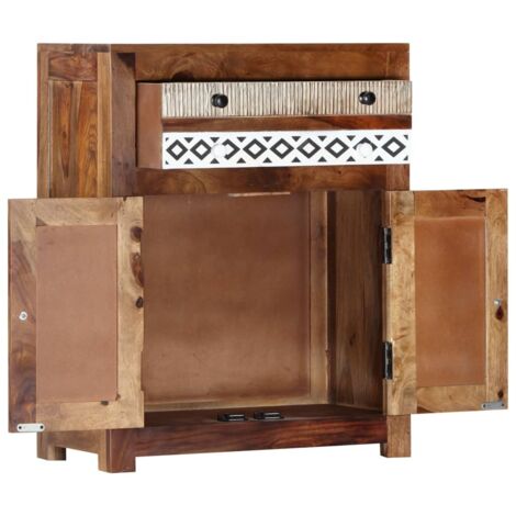 Buffet bas Commode salon,Armoire latérale 60x30x75 cm Bois massif -38049
