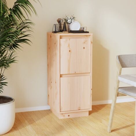 Buffet bas Contemporain - Meuble Commode de Rangement - 31,5x34x75 cm Bois massif de pin Chic-830822