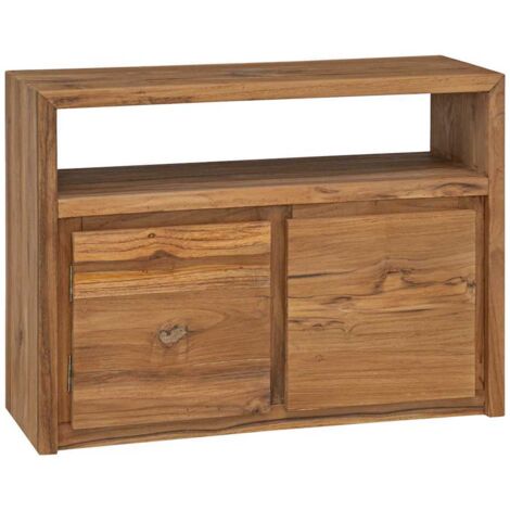 Buffet bas Contemporain - Meuble Commode de Rangement - 80 x 30 x 60 cm Bois de teck massif Chic-957417