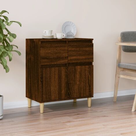 Buffet bas Contemporain - Meuble Commode de Rangement - Chêne marron 60x35x70 cm Bois d'ingénierie Chic-726335