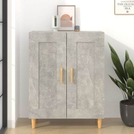 Buffet bas Contemporain - Meuble Commode de Rangement - Gris béton 69,5x34x90 cm Bois d'ingénierie Chic-796900