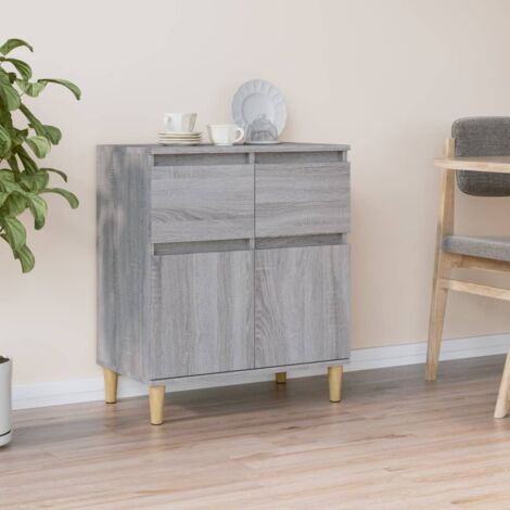 Buffet bas Contemporain - Meuble Commode de Rangement - Sonoma gris 60x35x70 cm Bois d'ingénierie Chic-139843