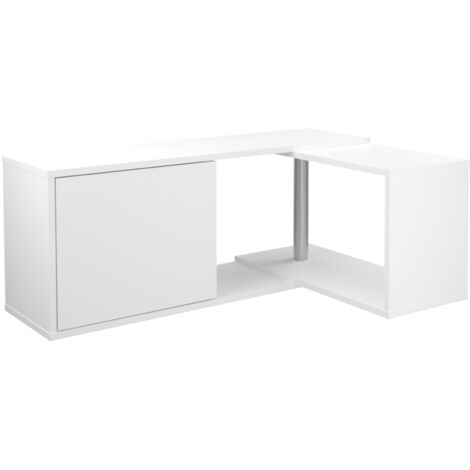 Buffet bas pivotant 124,5x25,7x36 cm blanc