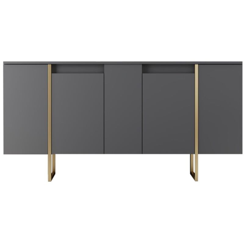Cotecosy - Buffet en aggloméré pieds en métal Luxe