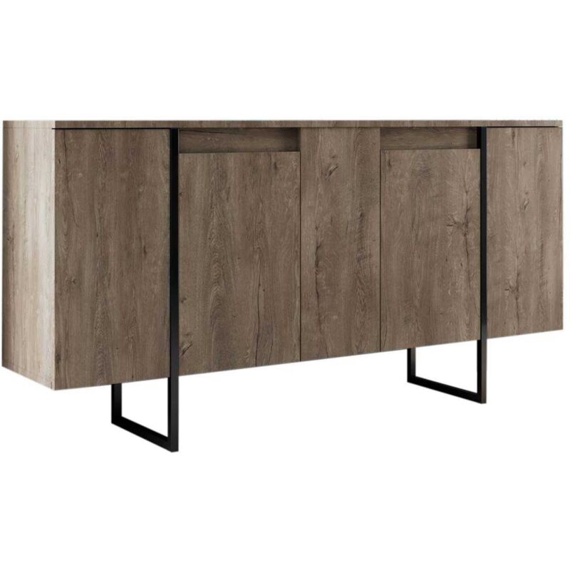 Cotecosy - Buffet en aggloméré pieds en métal Luxe