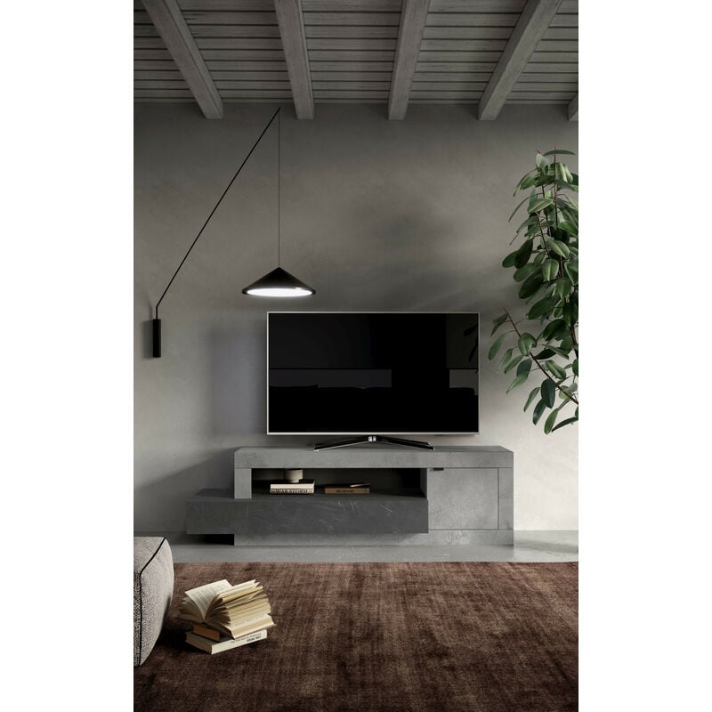 Azura Home Design - Meuble tv freedom béton/plomb 160 cm