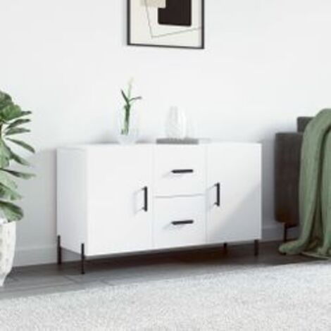 Buffet blanc 100x36x60 bois d'ingénierie