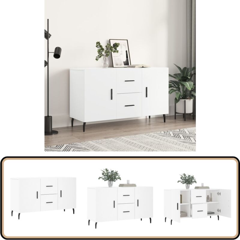 Vidaxl - Buffet blanc 100x36x60 cm bois d'ingénierie - Buffet Design Moderne - Buffet Blanc - Buffet Rangement - Armoire Blanche - Meuble Tv