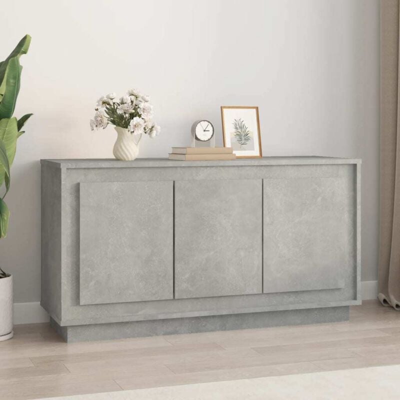 Vidaxl - Buffet gris béton 102x35x55 cm bois d'ingénierie