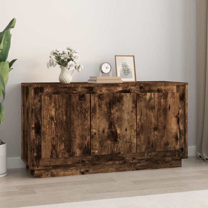 Vidaxl - Buffet chêne fumé 102x35x55 cm bois d'ingénierie