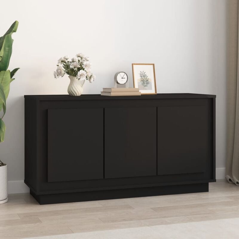 Vidaxl - Furniture Limited - Buffet noir 102x35x55 cm bois d'ingénierie